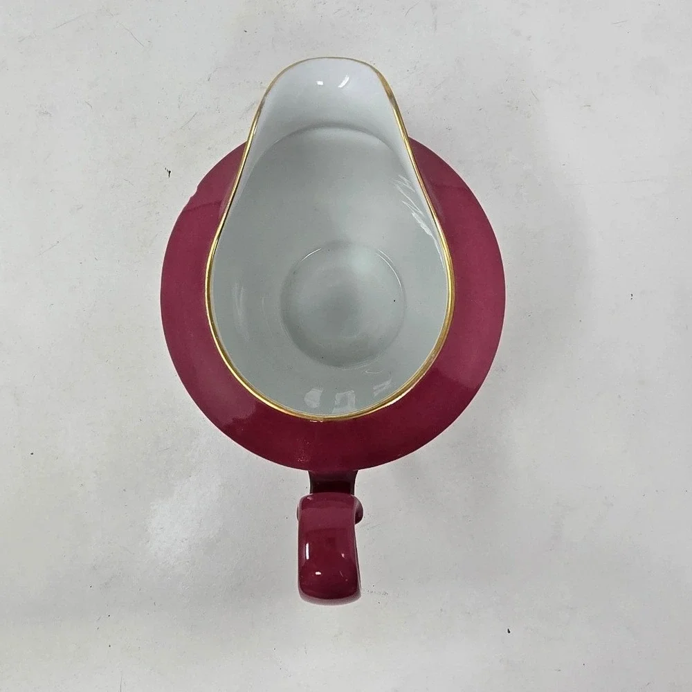 Vtg Noritake creamer pitcher pink floral gold trim mid century Cottagecore